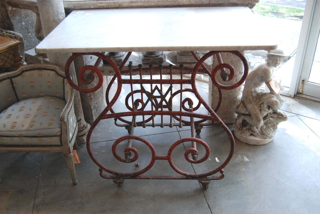 19th c. Painted Pastry Table