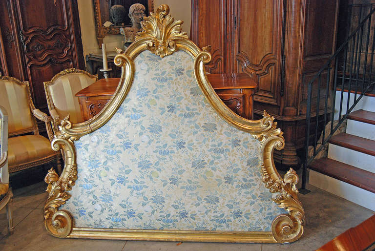 Beautifully Carved and Gilded Italian Headboard