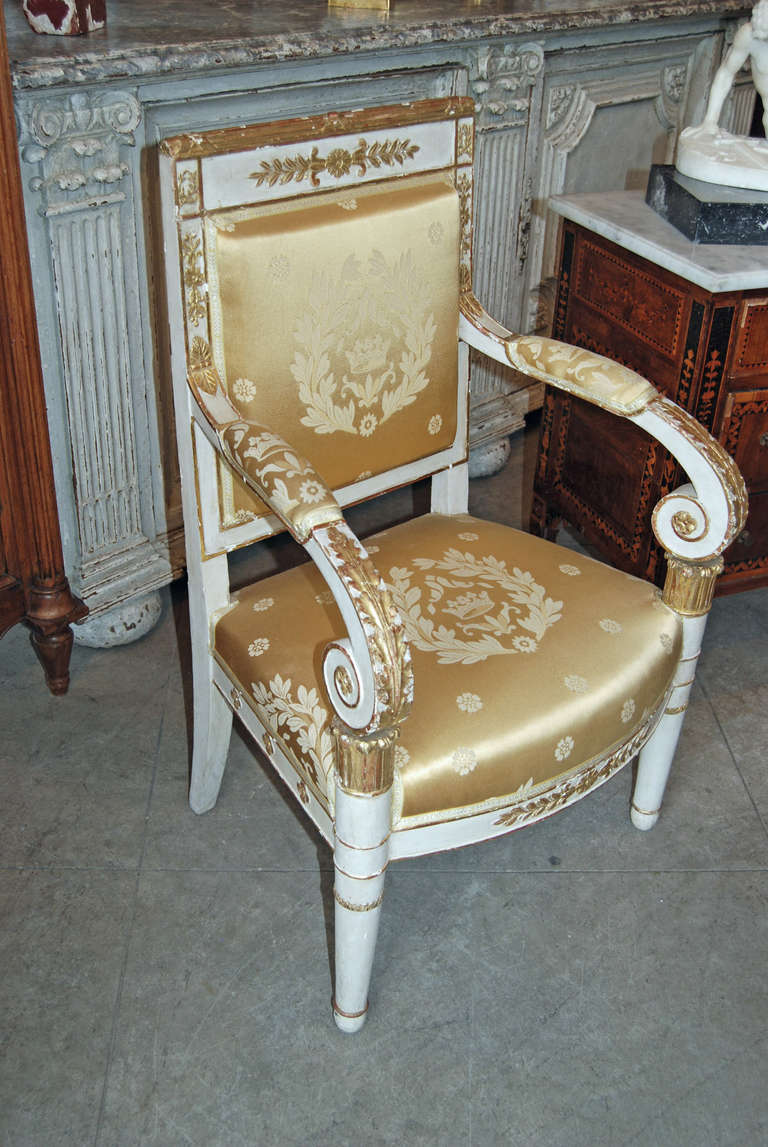 Pair of Period Consular Chairs In Good Condition For Sale In New Orleans, LA