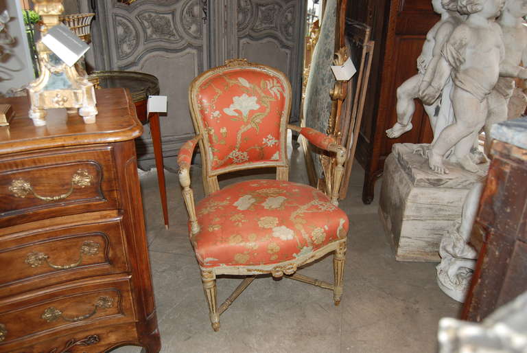 18th Century provincial chairs stamped with chateau numbers.
