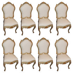 Set of 8 19thc. Ventian Chairs