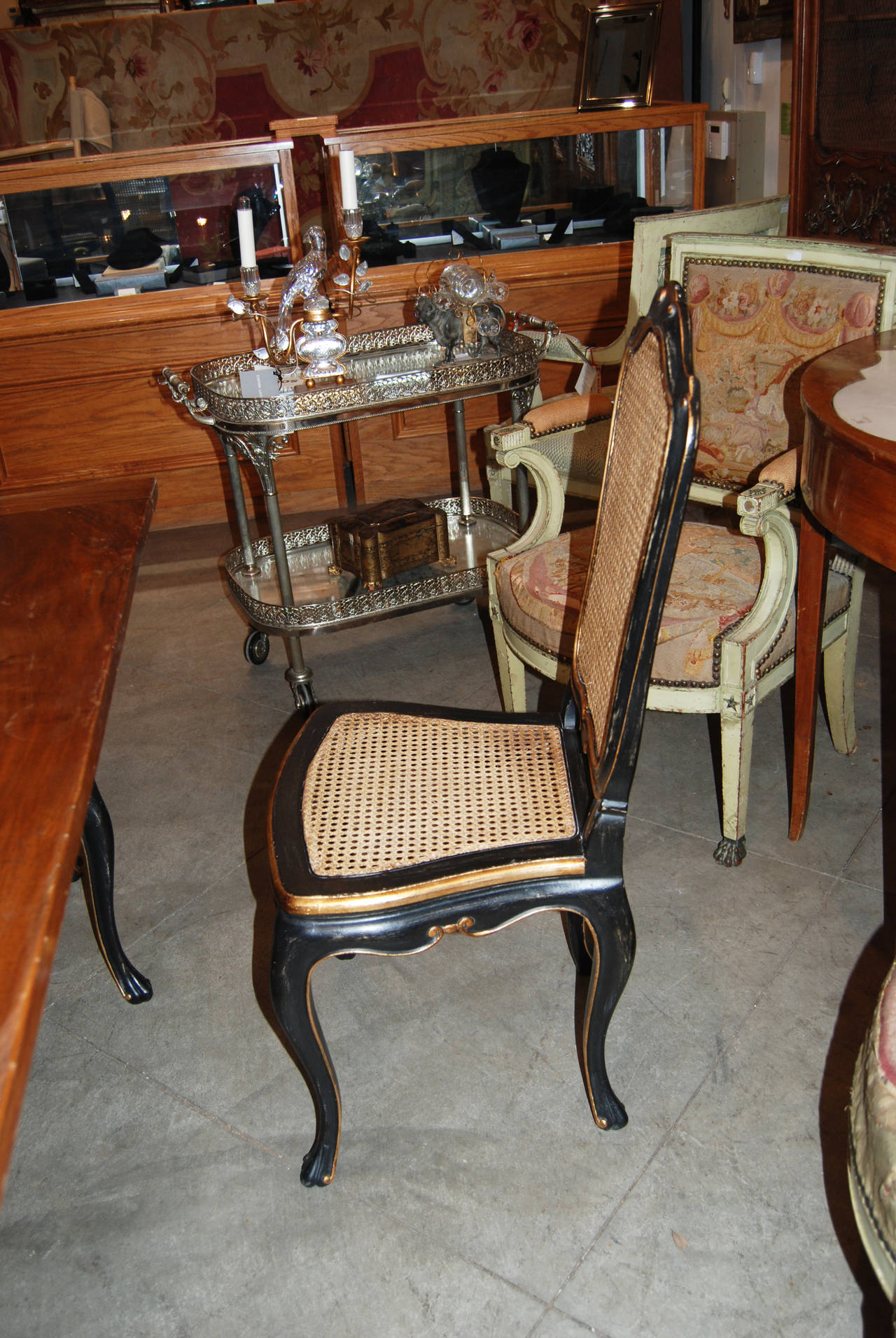 Set of 10 Italian Belle Epoch Dining Chairs In Good Condition In New Orleans, LA