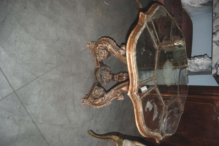 French Exceptional Art Deco Mirrored Table