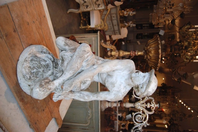 19th c. Stone Statue Mercury For Sale 2