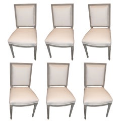 Set of 6 Painted Dining Chairs