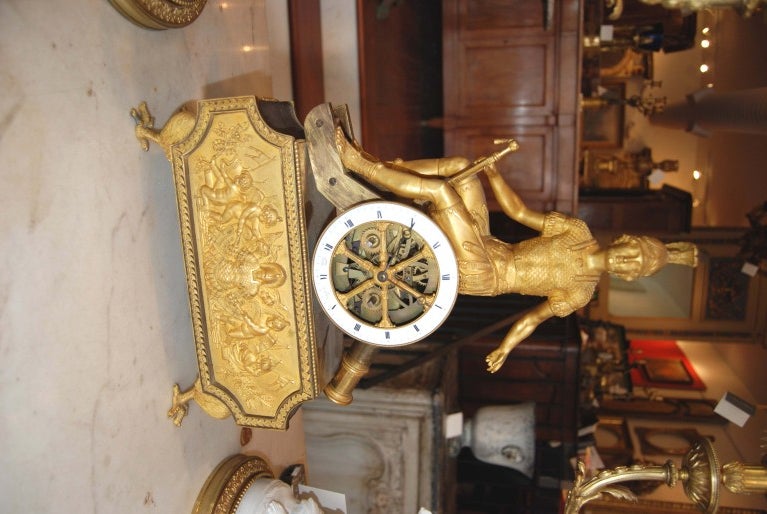 Beautfully Chased and Gilded Bronze Clock