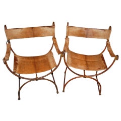 Pair of 19th Century Campaign Chairs