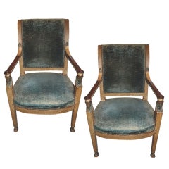 Pair 18th c. Consulate Chairs