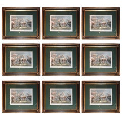 Set of Nine Napoleon Etchings
