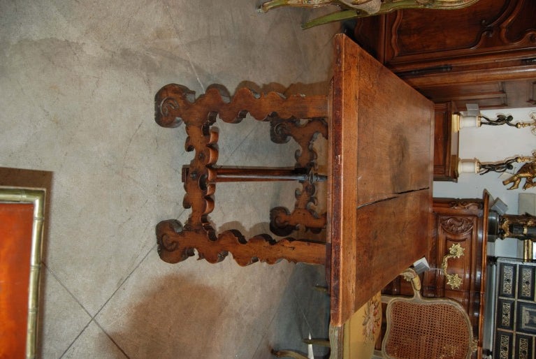 Harp Leg Walnut Table