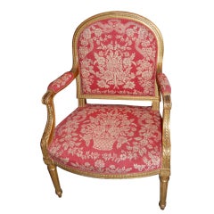 Napoleon III Carved and Gilded Armchair