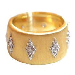 Buccellati gold and diamond ring