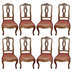 Set of Italian Walnut Chairs