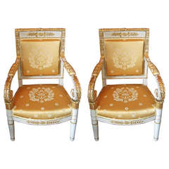 Pair of Period Consular Chairs