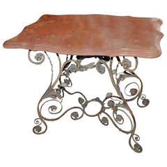 19th Century Iron Garden Table 10
