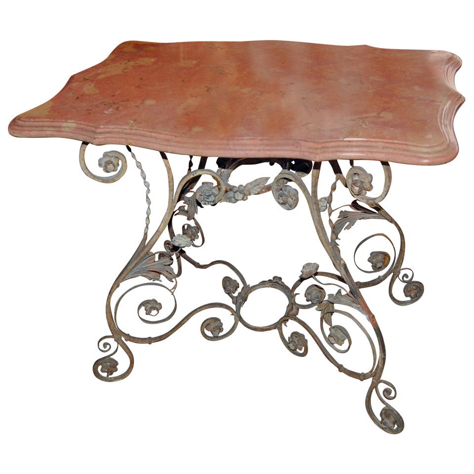 19th Century Iron Garden Table