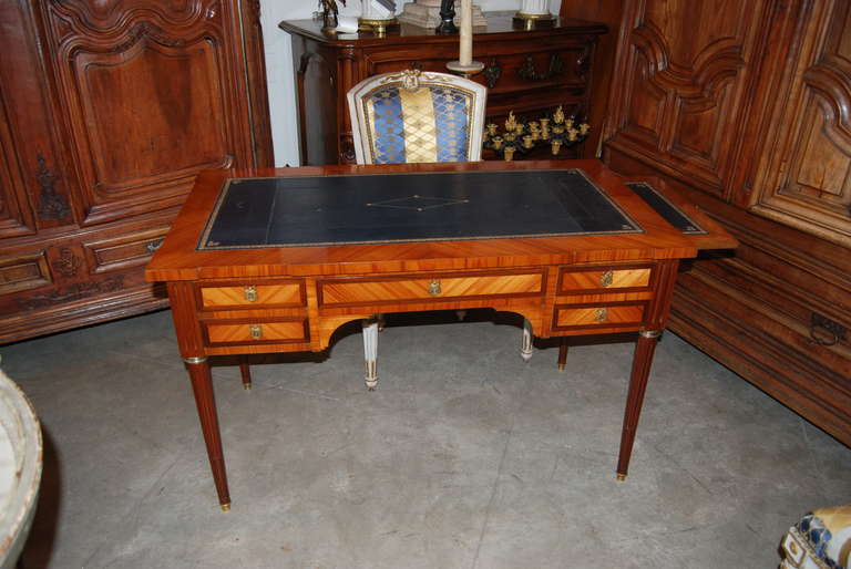 Late 19thc. Walnut/Kingwood Center Desk with Embossed Leather and Bronze Mounts
two 14' Pullouts