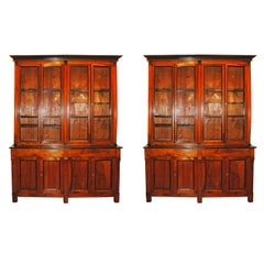 One 19thc Walnut Bibliotecque