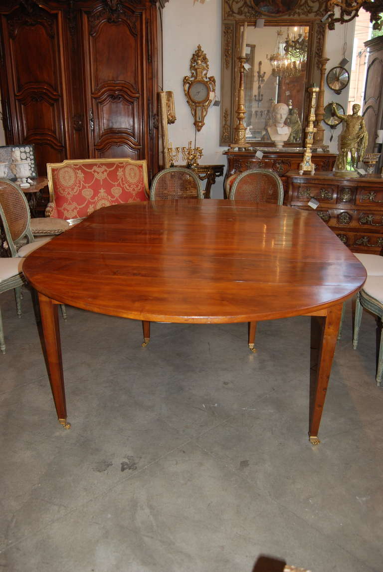 Directoire Walnut Dining Table with a total of 4 finished leaves-Full extension 129