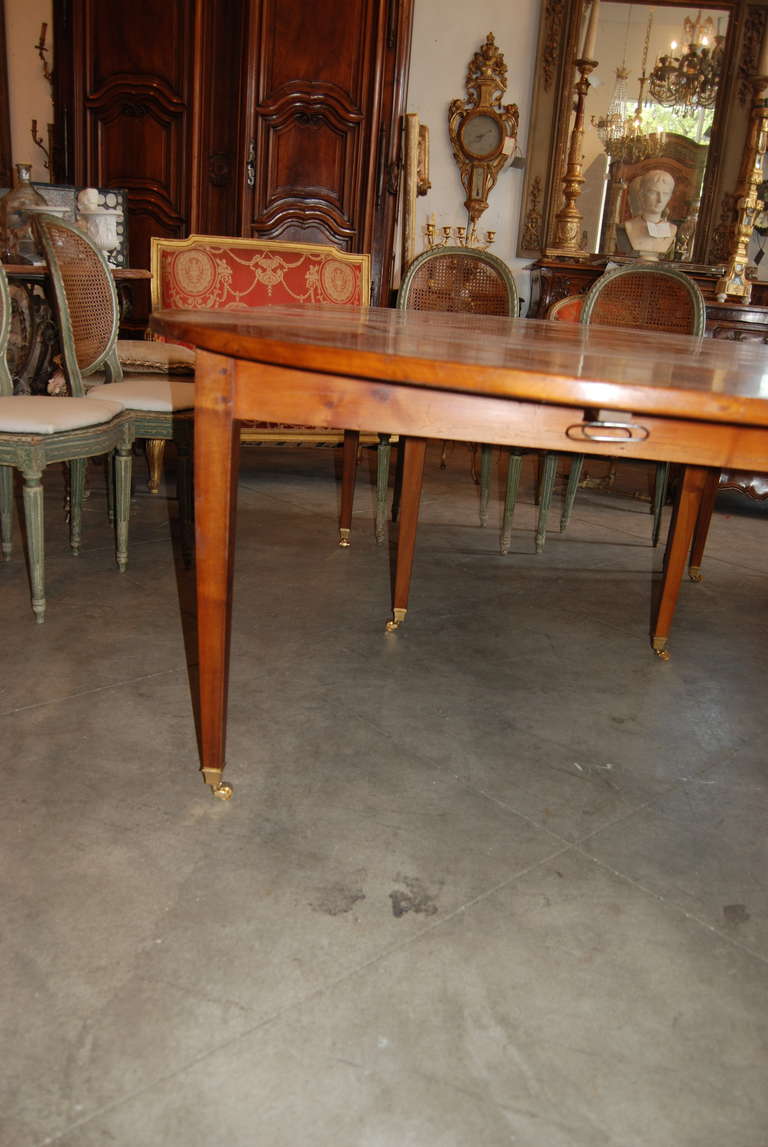 French 19th Century Walnut Directoire Dining Table