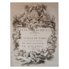 Rare Book-First Edition-Le Fete Marriage Le Dauphin