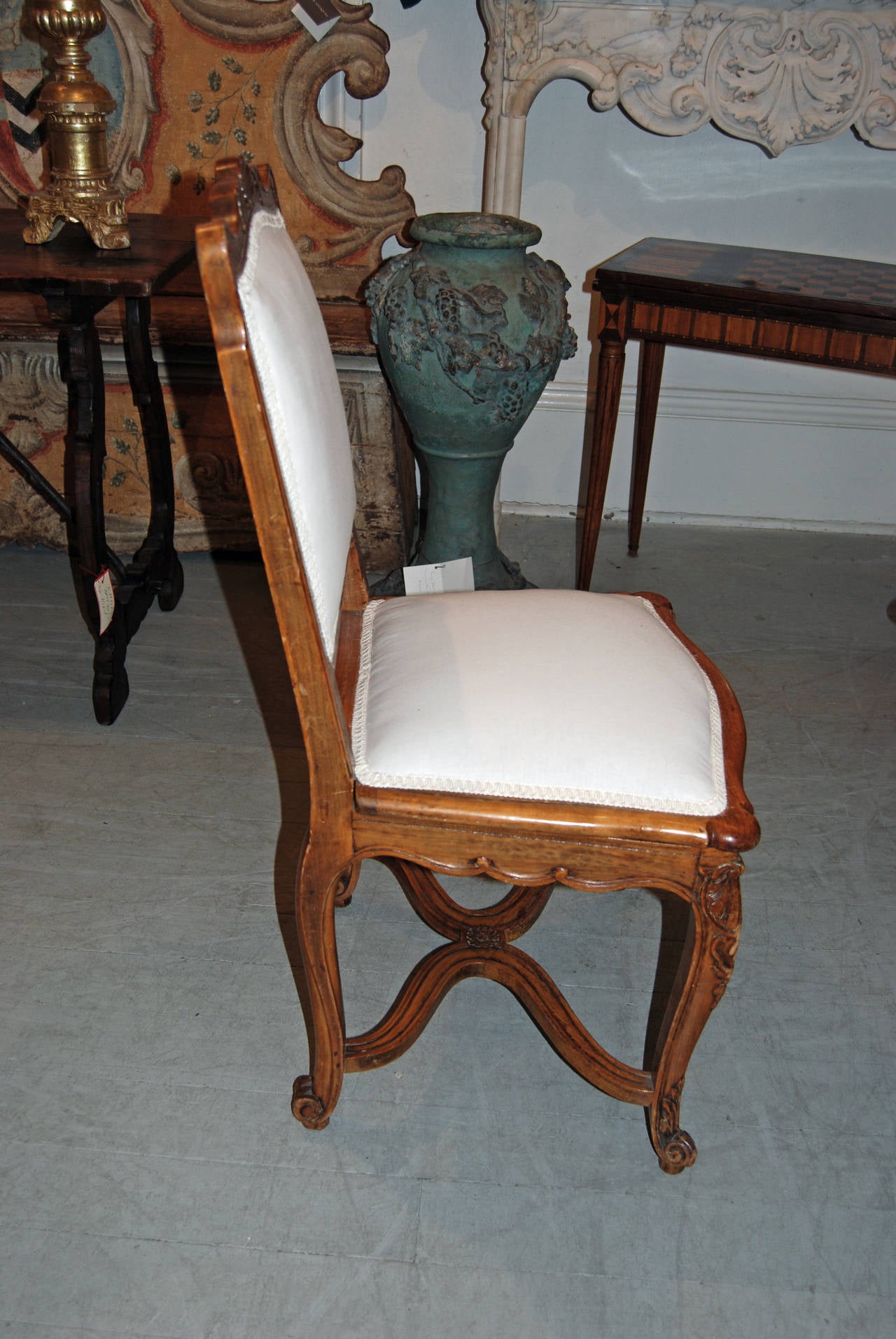 French Set of Eight 19th Century Walnut Dining Chairs