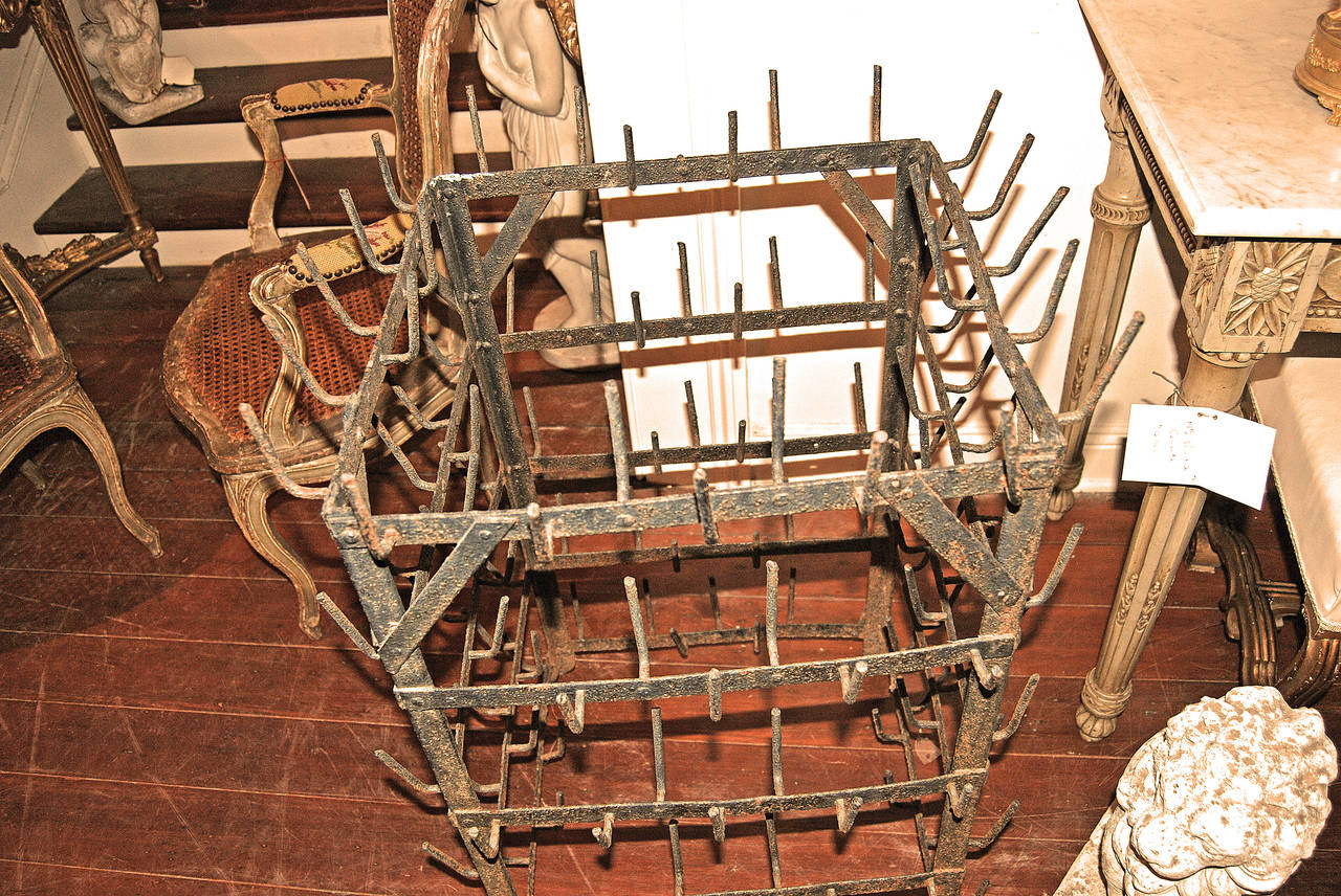 19th Century Iron Bottle Dryer In Good Condition For Sale In New Orleans, LA