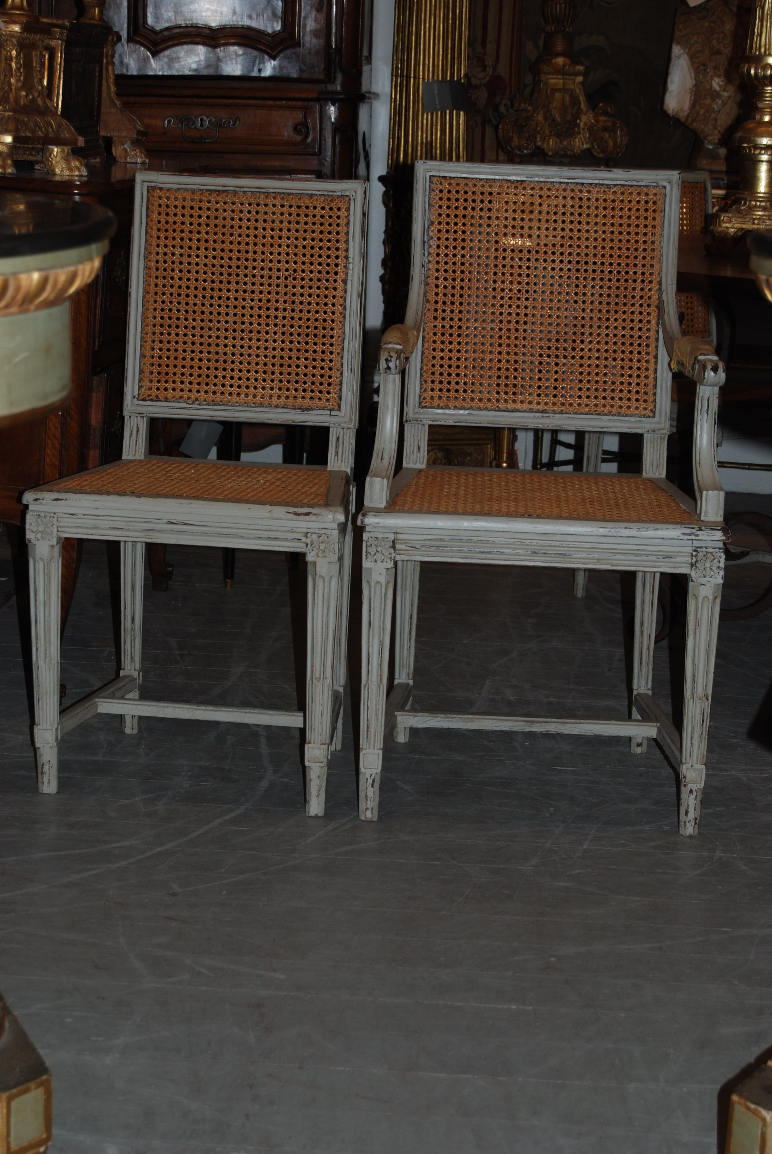 Eight 19th Century Painted Chairs