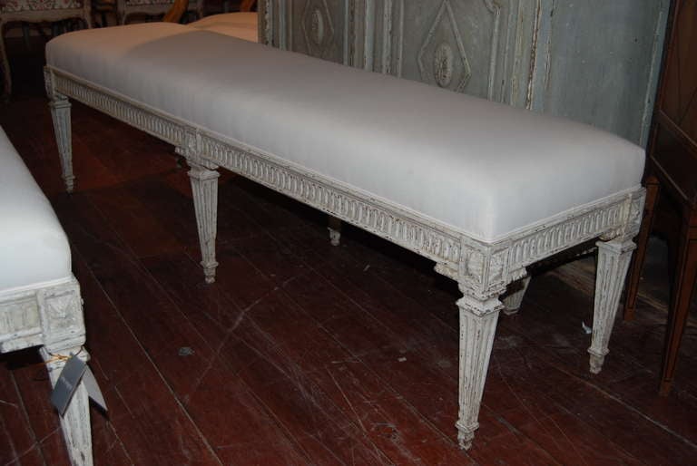 Belle Epoque Painted and Carved Benches