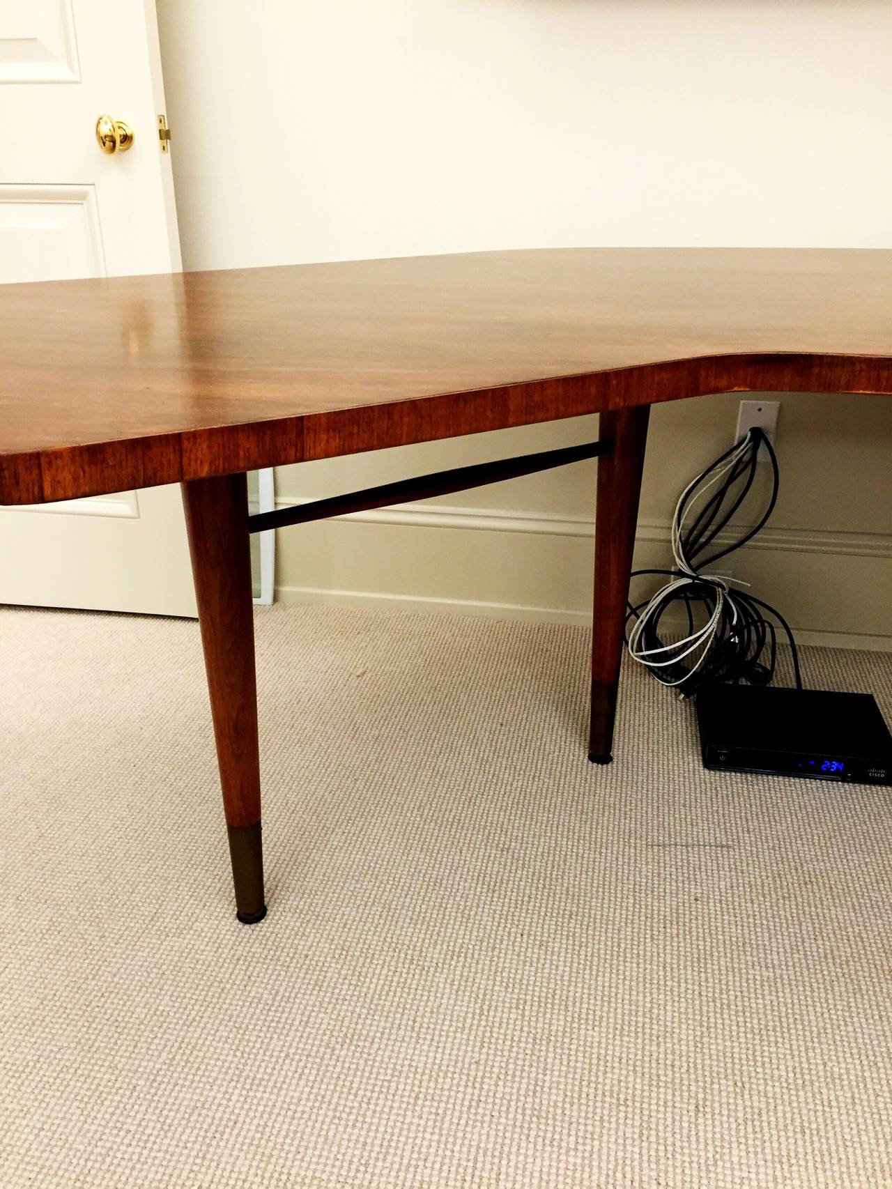 Vintage Stow and Davis Walnut Desk In Excellent Condition In New Orleans, LA