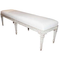 Belle Epoque Painted and Carved Benches