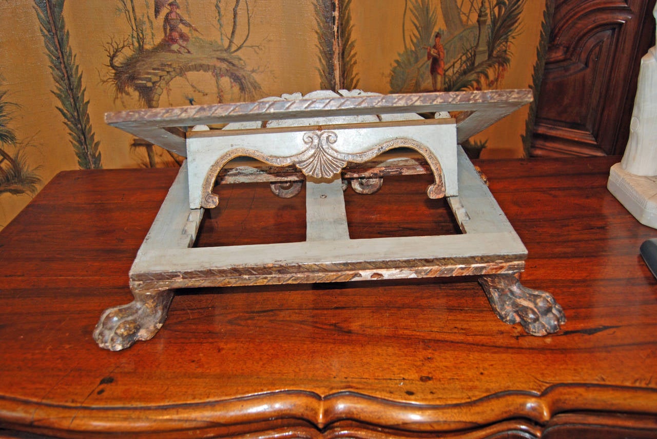 19th Century Silver and Giltwood Bookstand 1