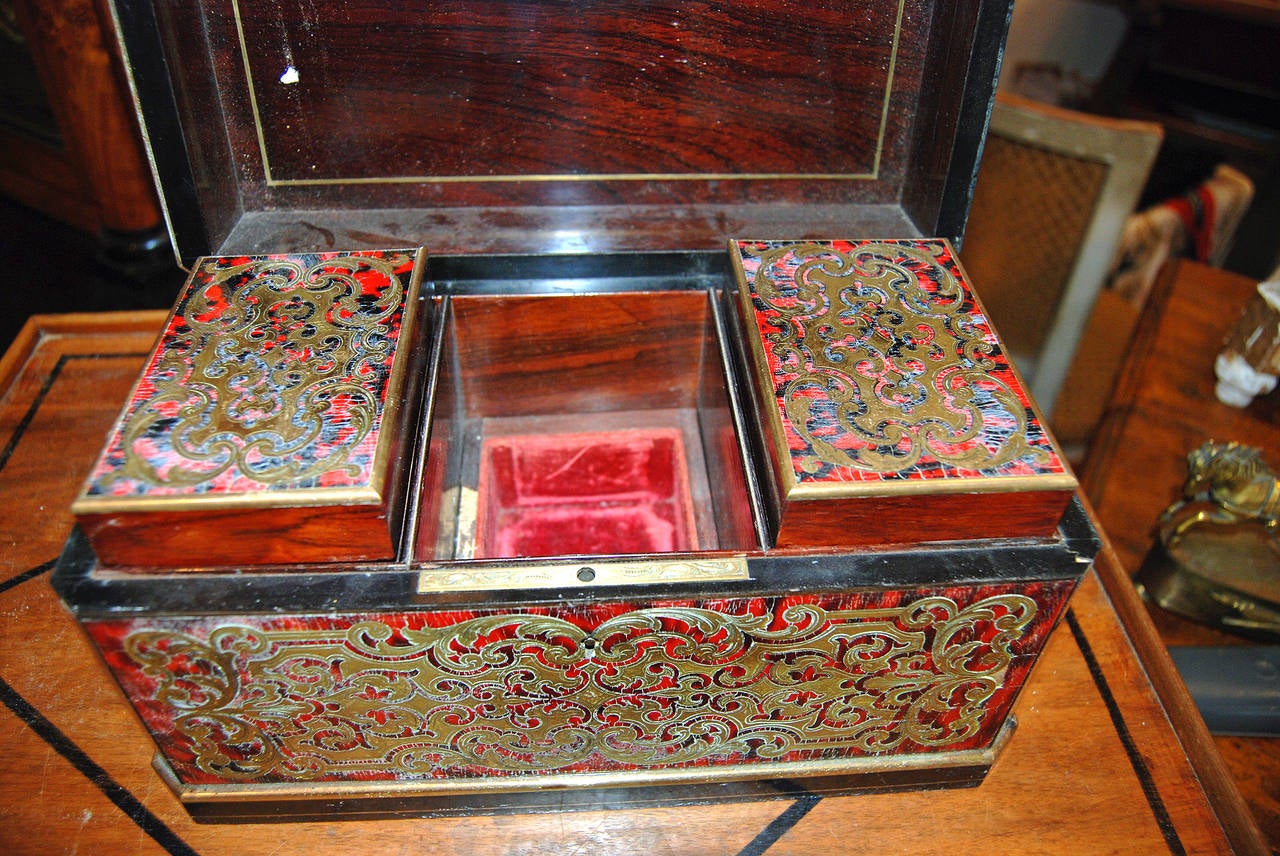 Bronze 19th Century Boulle Tea Caddy
