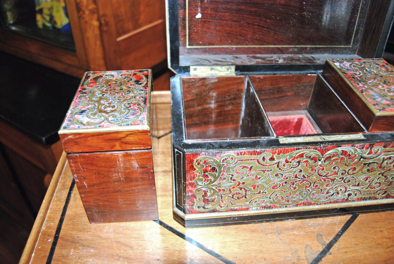 19th Century Boulle Tea Caddy 1