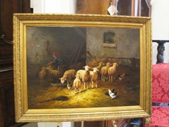 19thc Oil Painting Signed Lartigau