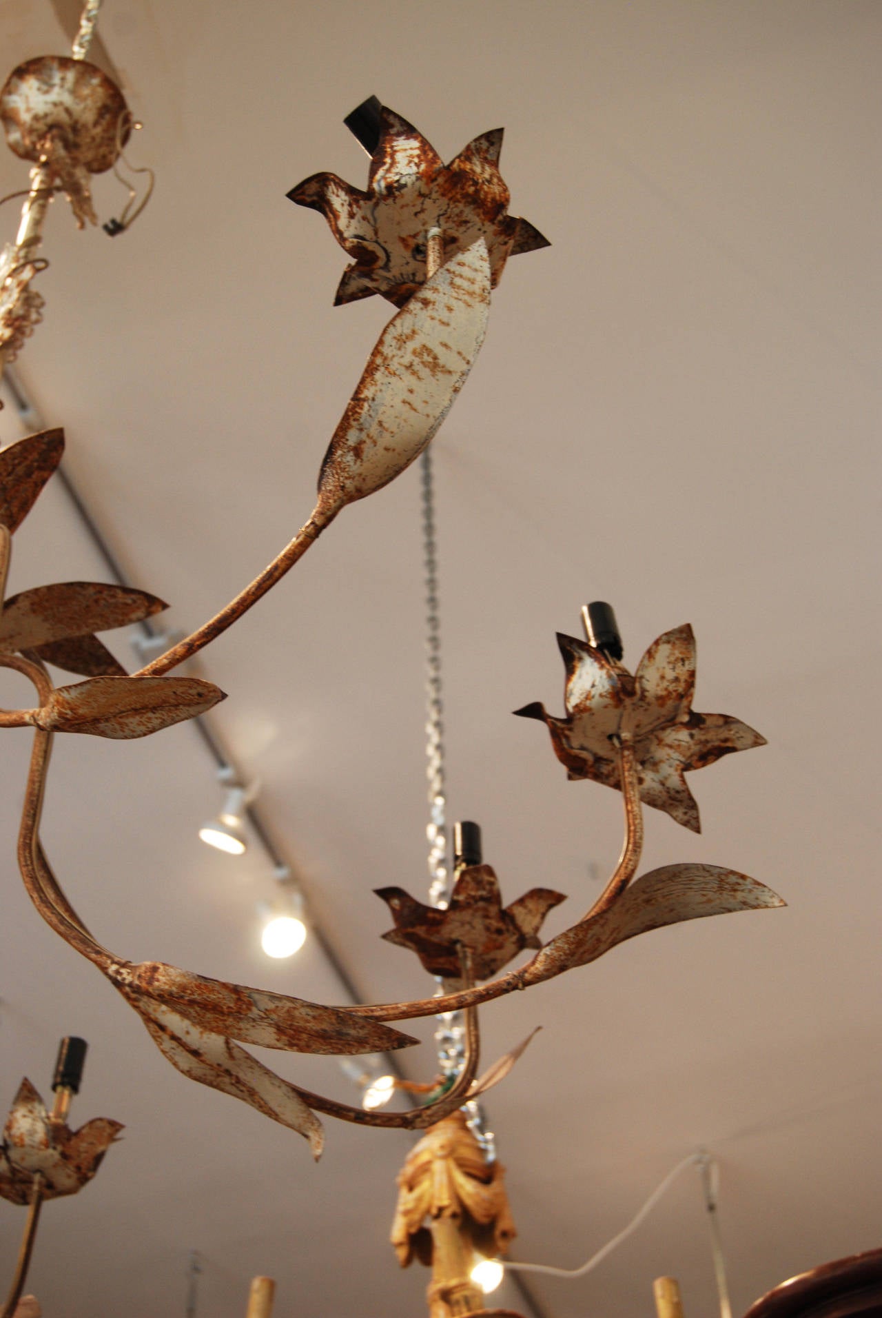 French Artful Tole Chandelier