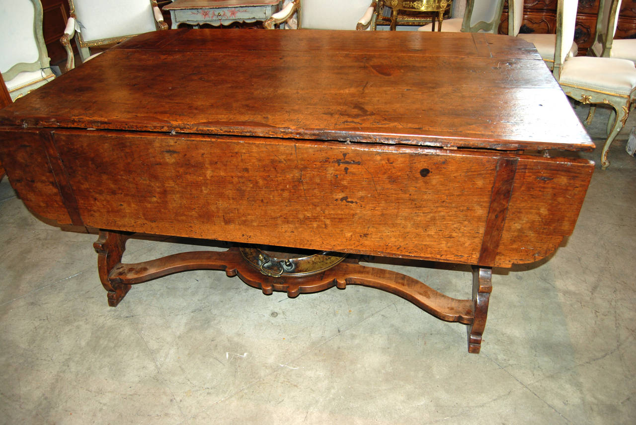 18th Century and Earlier 17th Century Walnut Tuscan Table with Original Brazier