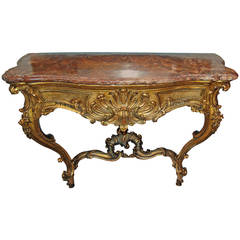 Period Louis XV Giltwood Console