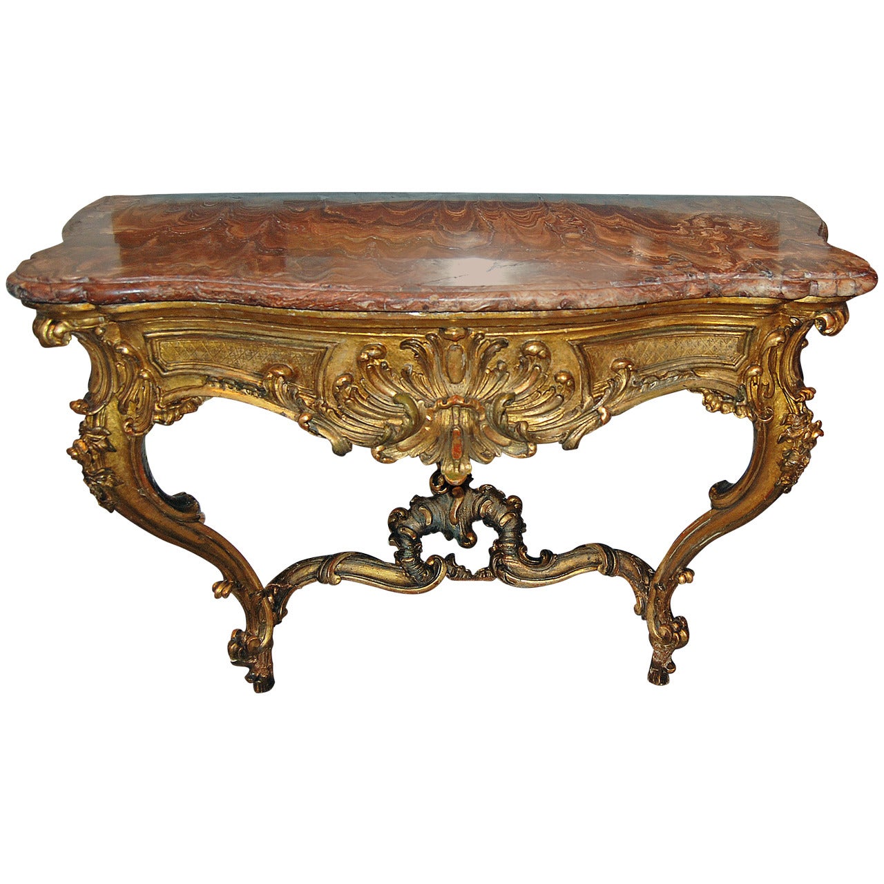 Period Louis XV Giltwood Console