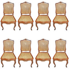 Set of 8 19thc Walnut Dining Chairs 5
