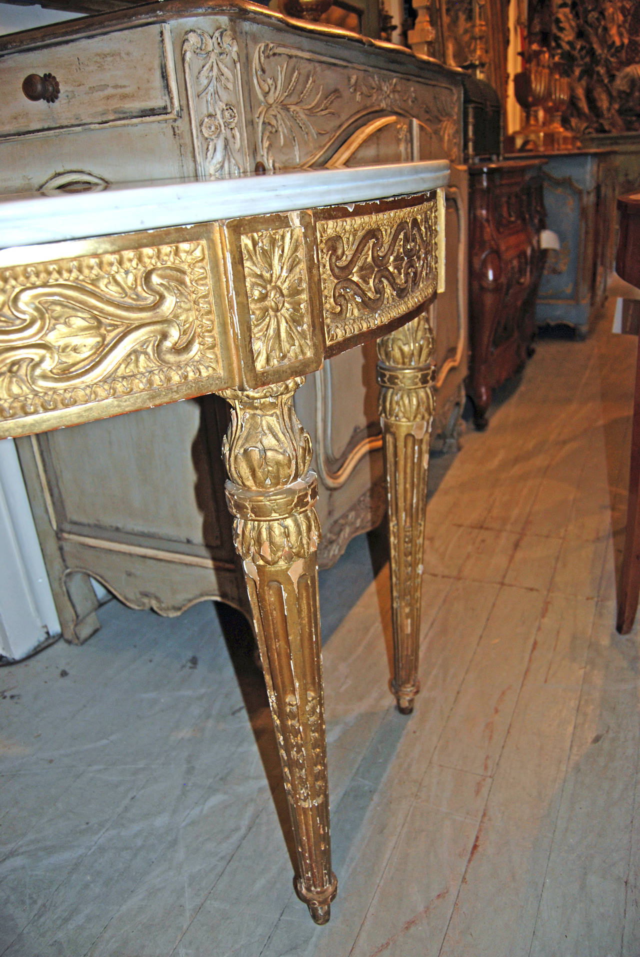 Français Table console Louis XVI du 18ème siècle en vente