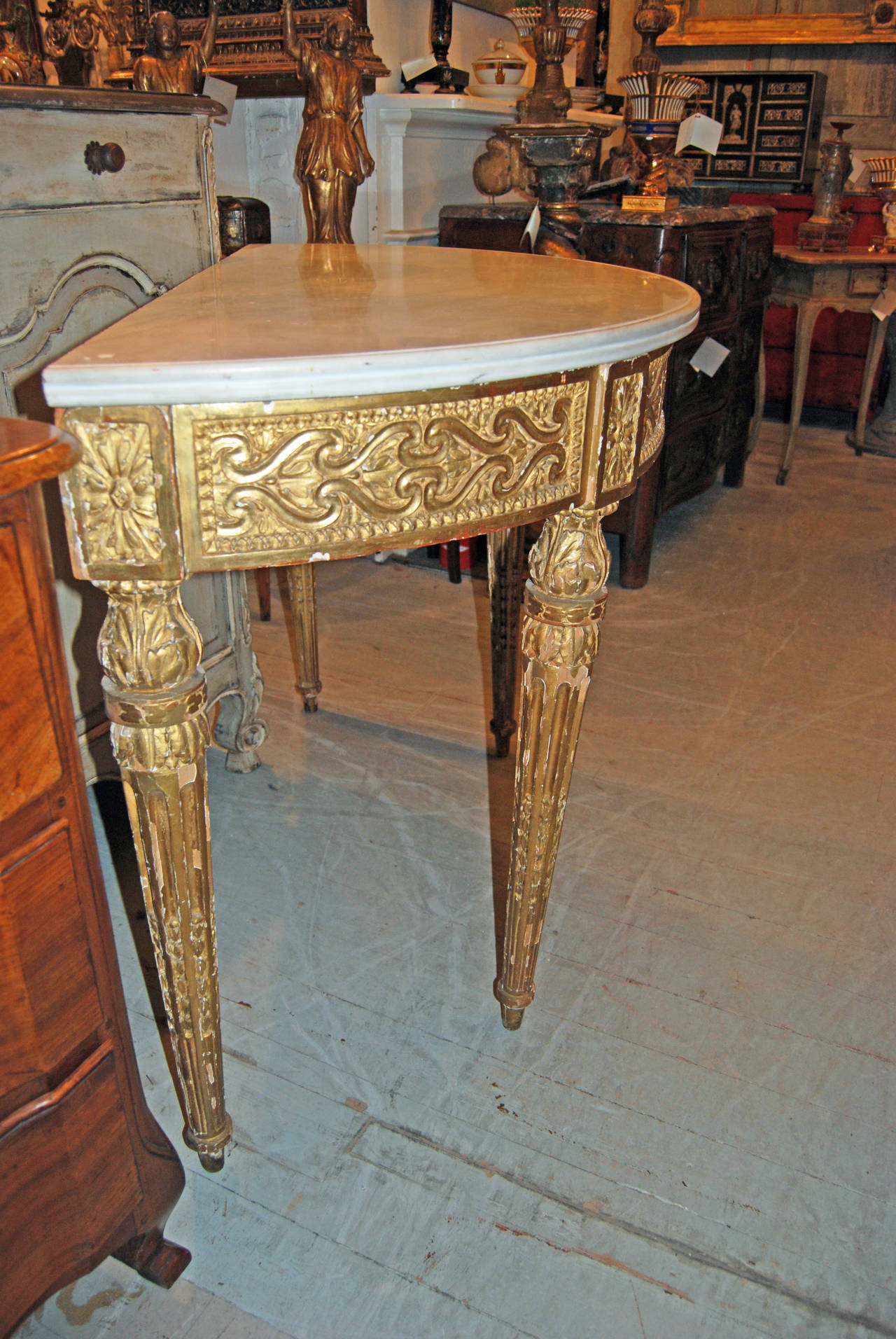 Table console Louis XVI du 18ème siècle Bon état - En vente à New Orleans, LA