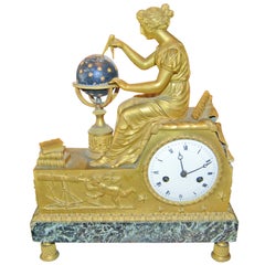 19th Century Bronze Doré Mantel Clock