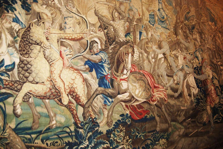 18th Century and Earlier Important Grande Brussels Tapestry For Sale