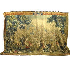 Antique Important Grande Brussels Tapestry