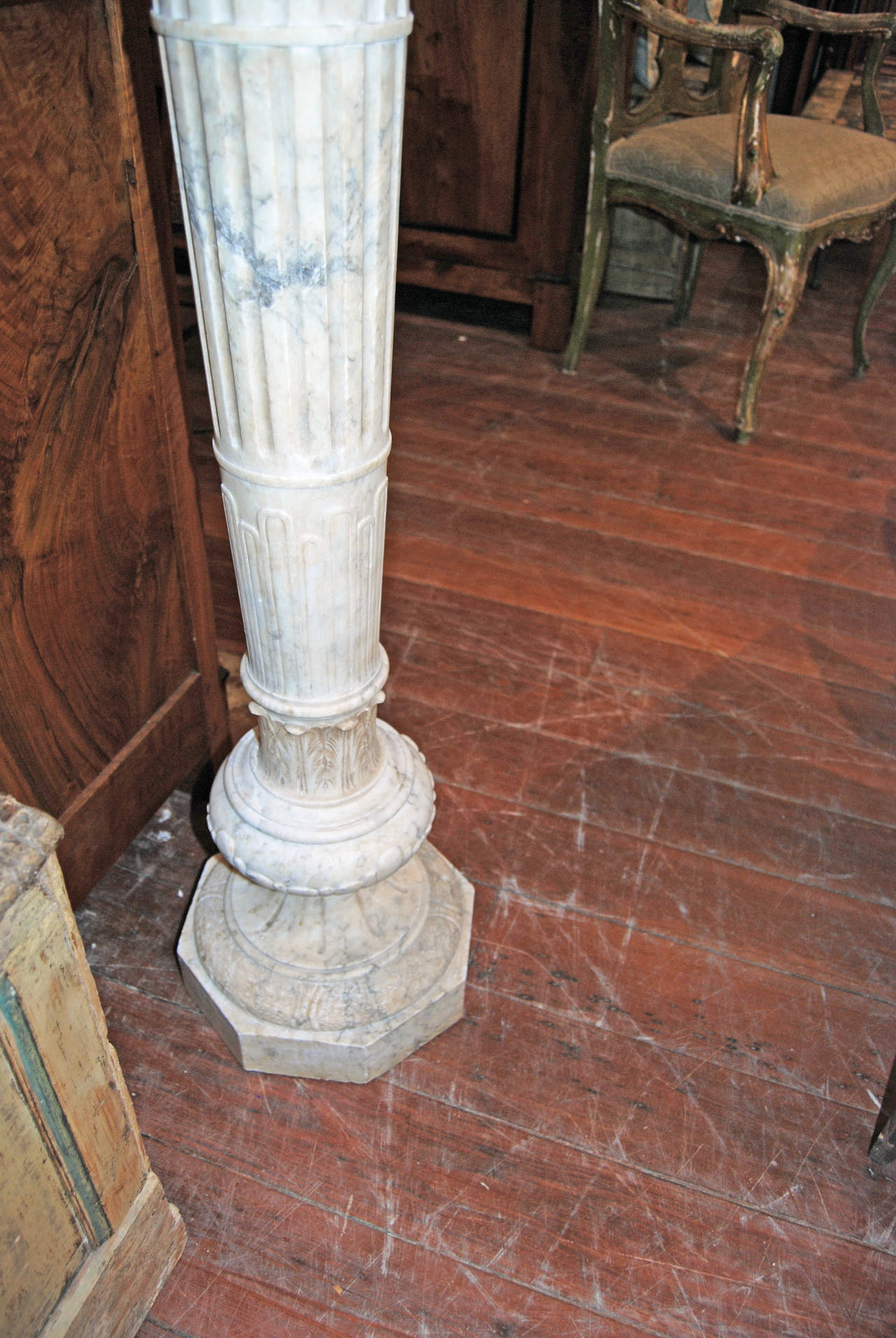 19th Century Alabaster Pedestal Urn 1