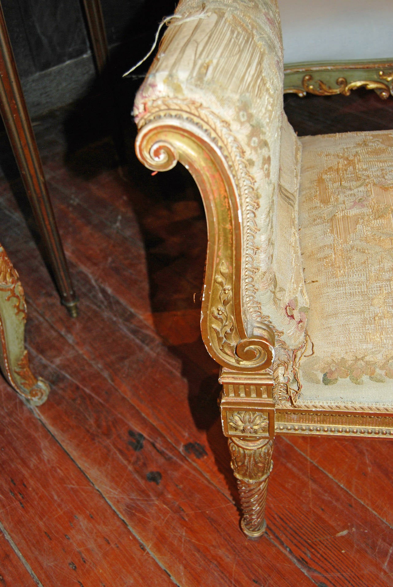 French 19th Century Giltwood Bench