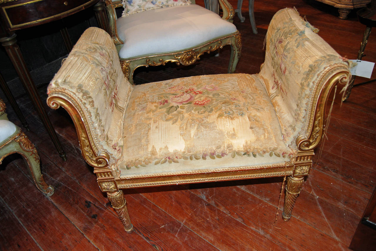 19th Century Giltwood Bench In Good Condition In New Orleans, LA