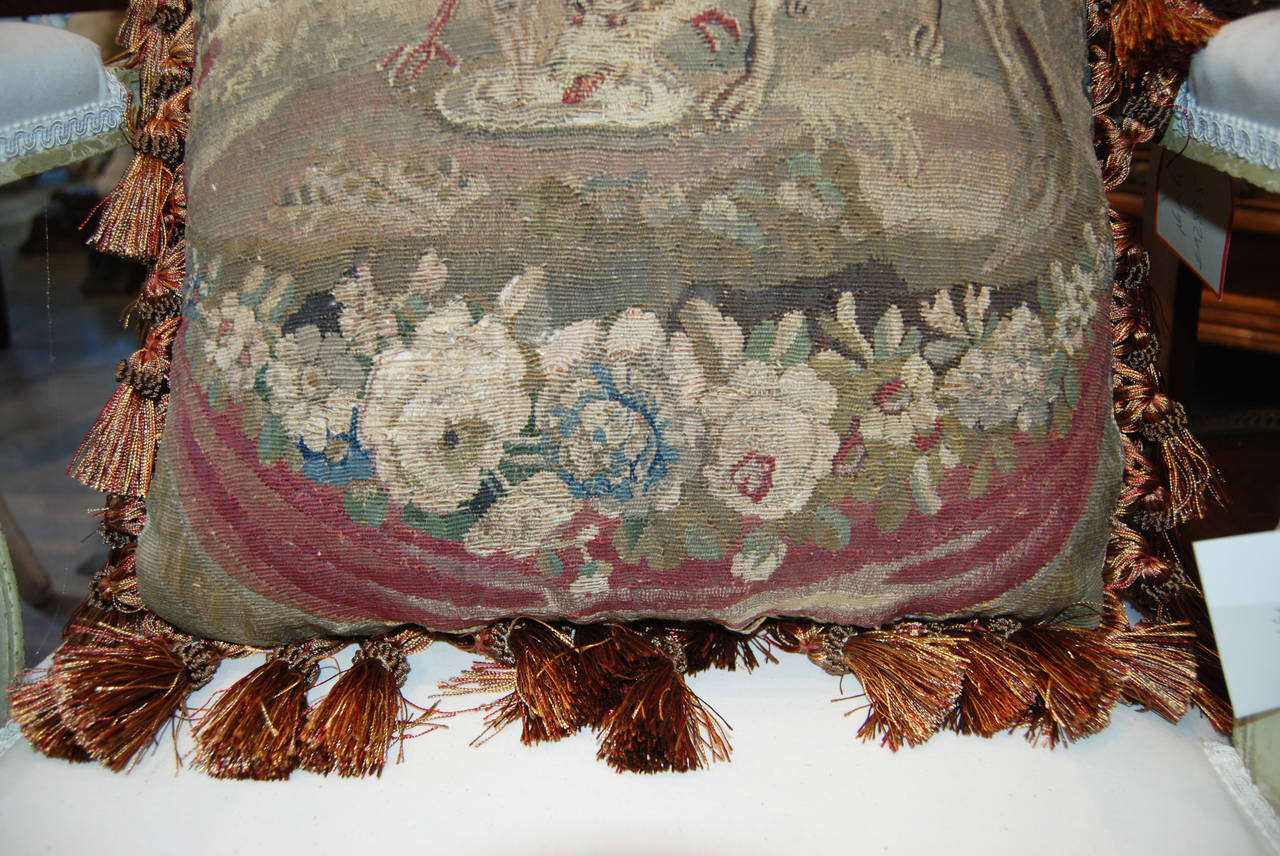 French 18th Century Aubusson Pillow