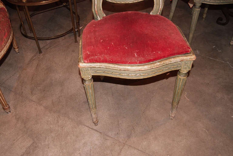 French Set 16 19thc Chairs